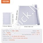 Skaidri stalo danga – 45,7 × 92,5 cm, 1,5 mm storio, stačiakampė PVC apsauga nuo karščio, skysčių ir įbrėžimų - Image 6