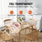 Skaidri kvadratinė stalo apsauga – 30,5 × 30,5 cm, 1,5 mm storio, PVC danga mažiems paviršiams - Image 4