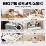 Skaidri kvadratinė stalo apsauga – 30,5 × 30,5 cm, 1,5 mm storio, PVC danga mažiems paviršiams - Image 5