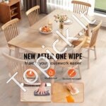 Skaidri stalo apsauga – 30,6 × 61,4 cm, 1,5 mm storio, stačiakampė PVC danga nedideliems paviršiams - Image 3