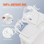 Sandarios Maisto Laikymo Dėžės su Ratukais – 2 x 15L, Skaidrūs Konteineriai Ryžiams, Miltams, Cukrui - Image 2