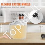 Sandarios Maisto Laikymo Dėžės su Ratukais – 2 x 15L, Skaidrūs Konteineriai Ryžiams, Miltams, Cukrui - Image 4