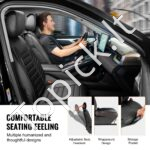 Universalūs automobilio sėdynių užvalkalai – 9 dalių rinkinys | Dirbtinės odos, pusiau uždaras dizainas - Image 6