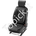 Universalūs automobilio priekinių sėdynių užvalkalai (2 vnt.) – Dirbtinė oda | Pusiau uždaras dizainas | Juodi - Image 9