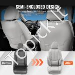 Universalūs automobilio sėdynių užvalkalai (13 dalių rinkinys) – Priekinei ir galinei sėdynei | Pilnai uždaras dizainas | Dirbtinė oda | Tinka automobiliams, visureigiams ir sunkvežimiams - Image 2