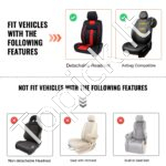 Universalūs automobilio priekinių sėdynių užvalkalai (2 vnt.) – Dirbtinė oda | Pusiau uždaras dizainas | Smėliniai - Image 5