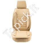 Universalūs automobilio priekinių sėdynių užvalkalai (2 vnt.) – Dirbtinė oda | Pusiau uždaras dizainas | Smėliniai - Image 9