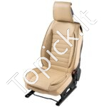 Universalūs automobilio priekinių sėdynių užvalkalai (2 vnt.) – Dirbtinė oda | Pusiau uždaras dizainas | Smėliniai - Image 10