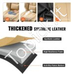 Universalūs automobilių sėdynių užvalkalai (13 dalių, smėlio spalvos) – Pilnas komplektas | Dirbtinė oda | Visiškai uždaras dizainas - Image 3