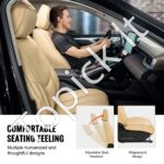 Universalūs automobilių sėdynių užvalkalai (13 dalių, smėlio spalvos) – Pilnas komplektas | Dirbtinė oda | Visiškai uždaras dizainas - Image 6