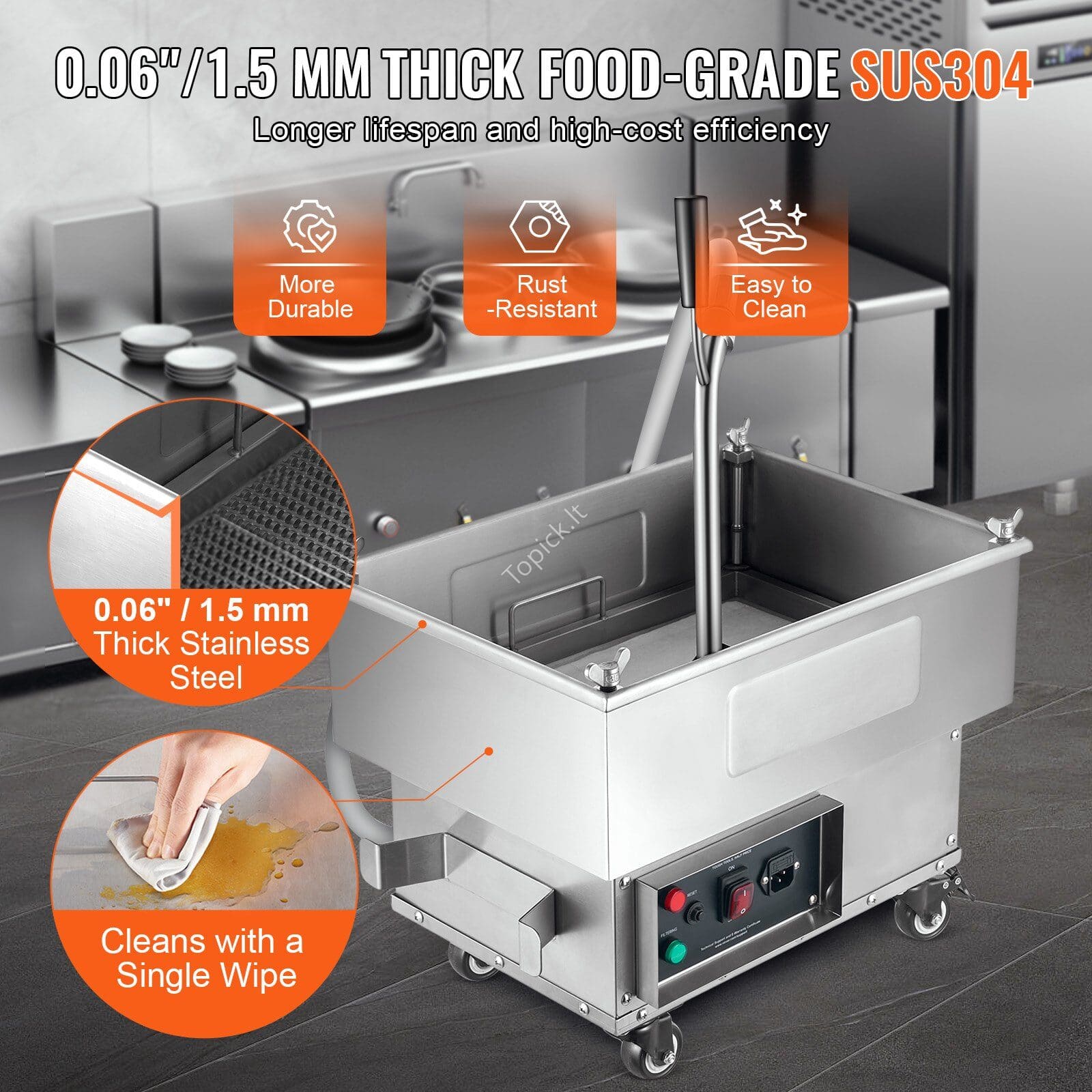 Mobilus gruzdintuvės aliejaus filtravimo įrenginys 18 l - Image 4