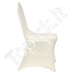 100 vnt. elastingų kėdžių užvalkalų (smėlio spalva) – Tamprūs universalūs užvalkalai šventėms ir renginiams - Image 8