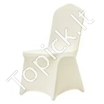 100 vnt. elastingų kėdžių užvalkalų (smėlio spalva) – Tamprūs universalūs užvalkalai šventėms ir renginiams - Image 7