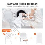 12 vnt. baltų elastingų kėdžių užvalkalų – Spandekso universalūs užvalkalai šventėms ir viešbučiams (max 444 x 330 x 838 mm) - Image 3