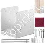 Reguliuojamas stulpo laikiklis – 152,4 × 152,4 mm, montavimui ant betono, 1 vnt.