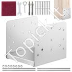 Reguliuojamas stulpo laikiklis – 203,2 × 203,2 mm, montavimui ant betono, 1 vnt.