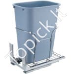 Ištraukiamas Šiukšlių Kibiras su Minkšto Užsidarymo Mechanizmu – 35L, Pilkas, Kompaktiškas ir Patogus