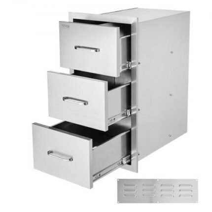 Lauko virtuvės stalčių komplektas 40 x 72,5 cm | Tinka grilio saloms, lauko spintelėms ir BBQ zonoms