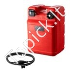 Raudonas jūrinis degalų bakas 24 L – Nešiojama kuro talpykla su žarna išoriniams valčių varikliams