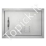 Lauko virtuvės vienvėrės durys 508 x 356 mm | Nerūdijančio plieno įleidžiamos durys su ventiliacinėmis angomis