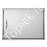 Lauko virtuvės durys 685 x 508 mm | Nerūdijančio plieno įleidžiamos durys su paslėptais vyriais