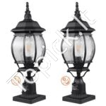 2 vnt. lauko stulpinių šviestuvų komplektas – 53 cm aukščio – E27 lizdas – elegantiškas apšvietimas sodui ir takeliams