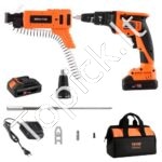 20V Max Akumuliatorinis Suktukas su Automatinio Tiekiamojo Mechanizmu – 4200 aps./min, 2 Akumuliatoriai, Įkroviklis, Diržo Sagtis ir Įrankių Krepšys