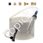 Akvariumo siurblys su 7,6 m PVC žarna – žvyro ir smėlio valymo sistema, 3 žalvariniai adapteriai