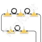 Statybinis LED prožektorius su stovu – 1,5–2,4 m aukštis – 7 500 lm apšvietimas