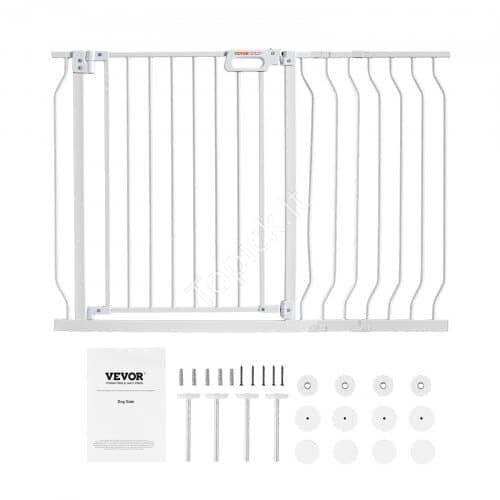 us2FLGXCWZLBS3059RN9WV02Fgoods_img-v42Fdog-gate-m100-1.2.jpg Apsauginiai varteliai vaikams ir augintiniams – be gręžimo, 75–123 cm pločio, 76 cm aukščio - Image 1