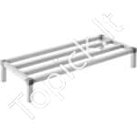 Tvirtas Aliumininis Grindinis Sandėliavimo Stovas – 121,9 x 50,8 x 20,3 cm, Iki 454 kg Apkrova