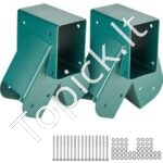 2 vnt. sūpynių kampiniai laikikliai – 160 × 235 × 280 mm, milteliniu būdu dengtas plienas, žalios spalvos