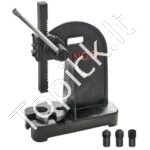 Stalviršinė spaudimo presas | 3 tonų jėga | Rankinė staklė | Ketaus konstrukcija | Guolių įpresavimui, montavimui, lenkimui