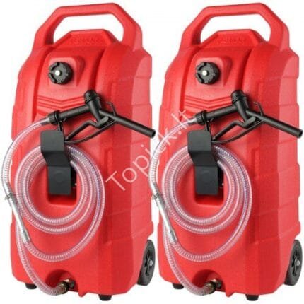 Mobilus degalų vežimėlis 60 L – Nešiojamas degalų bakas su lanksčia žarnele ir 7,8 L/min srautu