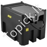 Raudonas mobilus dyzelino bakas – Nešiojama degalų talpykla su 140 W siurbliu ir žarna