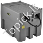 Pilkas mobilus dyzelino bakas 440 L – Nešiojama degalų talpykla su siurbliu ir žarna