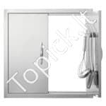 Lauko virtuvės dvigubos durys 610 x 610 mm | Tinka grilio saloms, lauko spintelėms ir BBQ zonoms