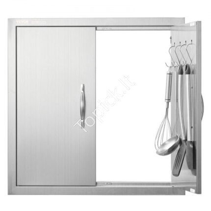 Lauko virtuvės dvigubos durys 610 x 610 mm | Tinka grilio saloms, lauko spintelėms ir BBQ zonoms
