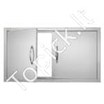 Lauko virtuvės dvigubos durys 863 x 482 mm | Tinka grilio saloms, lauko spintelėms ir BBQ zonoms