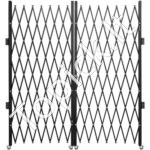 Dvigubos sulankstomos saugos durys – ištraukiamos iki 3,66 m, su 360° ratukais, vidaus / lauko naudojimui