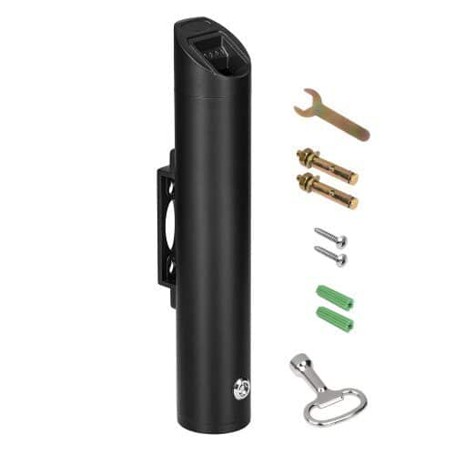 us2FSYYHTGSKYZTB0FCVBV02Fgoods_img-v12Fcommercial-smoking-receptacles-m100-1.2.jpg Sieninė peleninė, juoda, 89 x 48 x 12 cm - Image 1