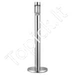 Cilindro Formos Lauko Peleninė – 108 cm, Sidabrinė, Tvirta ir Atspari Cigarečių Atliekų Surinkimui