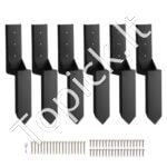 6 vnt. remonto laikikliai tvoros stulpams – 89 x 89 mm, plieniniai, taisymui be betonavimo