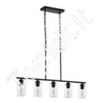 5 lempų pakabinamas šviestuvas virtuvės salai – 60W – reguliuojamas – E27 lizdai