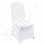 200 vnt. baltų elastingų kėdžių užvalkalų sulankstomoms kėdėms – Spandekso universalūs užvalkalai šventėms ir renginiams