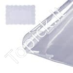 Skaidri apvali stalo danga – ⌀123 cm, 1,5 mm storio PVC, atspari karščiui ir dėvėjimuisi