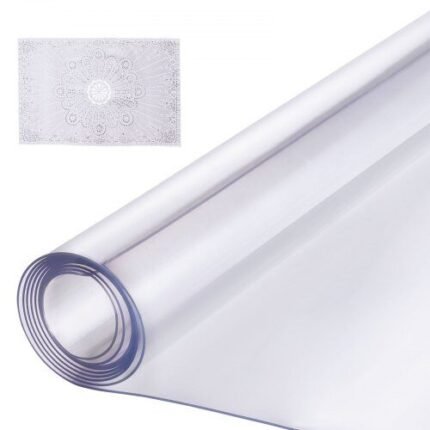 Skaidri stalo danga – 106,7 × 243,8 cm, 1,5 mm storio, PVC apsauga ilgiems stalviršiams