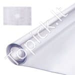 Skaidri kvadratinė stalo danga – 137,2 × 137,2 cm, 1,5 mm storio, PVC apsauga nuo karščio ir skysčių