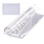 Skaidri kvadratinė stalo apsauga – 30,5 × 30,5 cm, 1,5 mm storio, PVC danga mažiems paviršiams