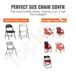 Juodi kėdžių užvalkalai (100 vnt.) – Elastingi, skalbiami, universalūs - Image 2